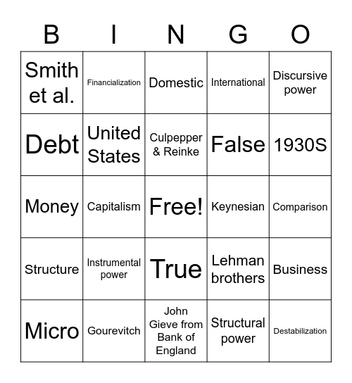 Bingo Card