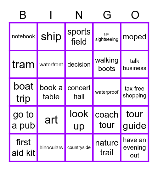 Revision units 3, 4, 5 Bingo Card