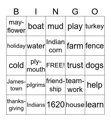 PLYMOUTH Bingo Card