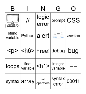 Programming Bingo Card