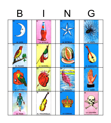 Loteria Bingo Card