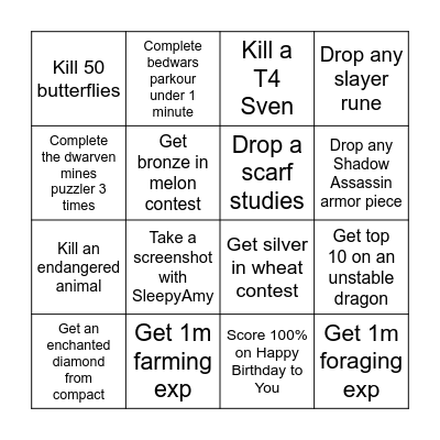 leefact Bingo Card