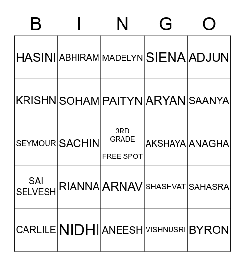 MS SCHAMBACH'S CLASS  Bingo Card