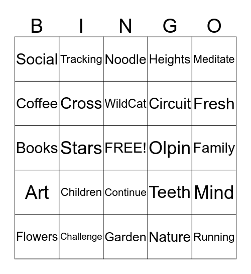 QR Code Bingo Card