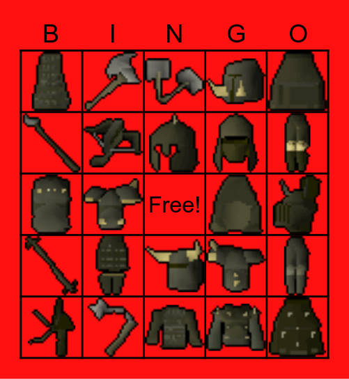 Zenyte's barrows bingo! Bingo Card