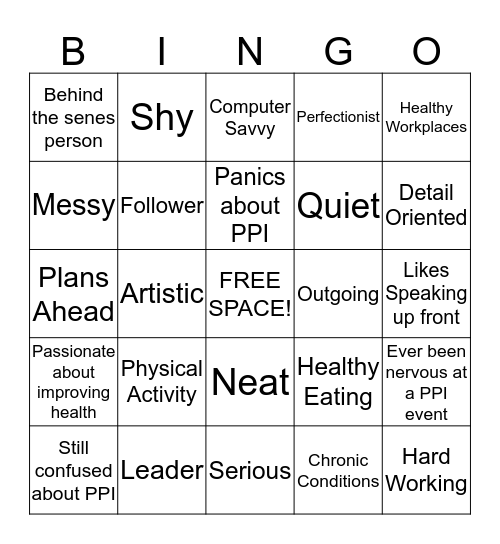 Obesity & Chronic Disease Bingo Card