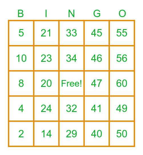 Clarkies/Holliday Thanksgiving Bingo Card