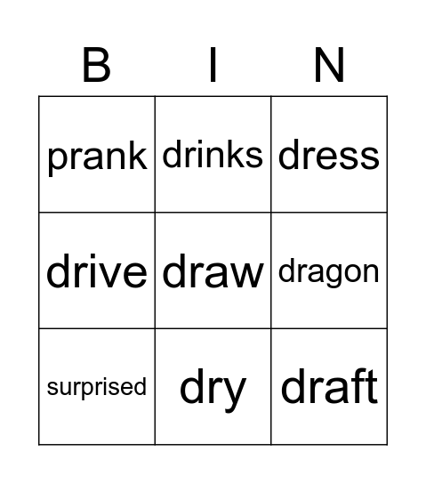 PR - DR Bingo Card