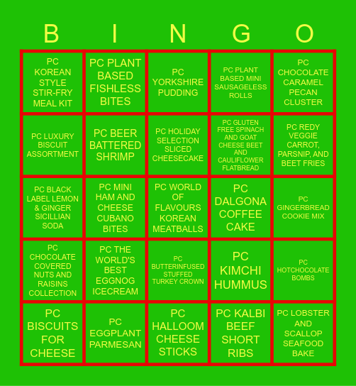 PC INSIDERS BINGO Card