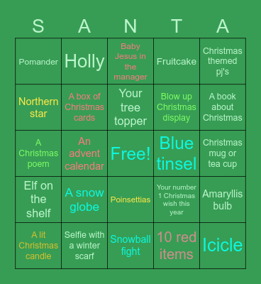 CHRISTMAS BINGO Card