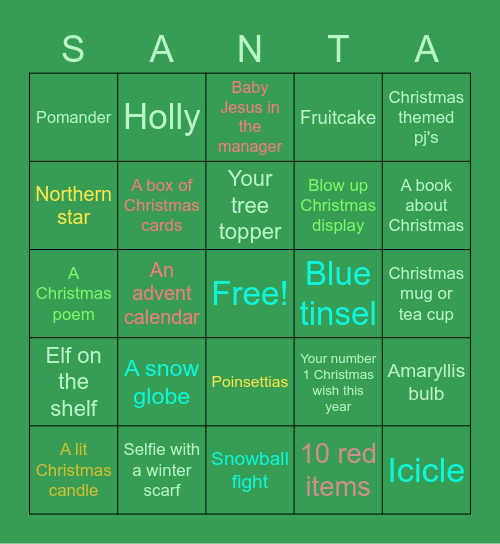 CHRISTMAS BINGO Card