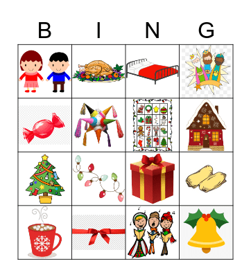 Lotería navideña Bingo Card