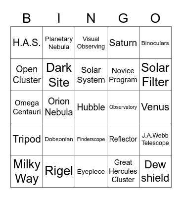 HAS Bingo Card