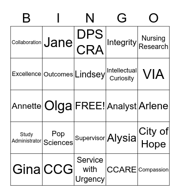 Population Sciences Bingo Card