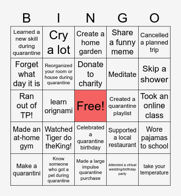 RCO Bingo! Bingo Card