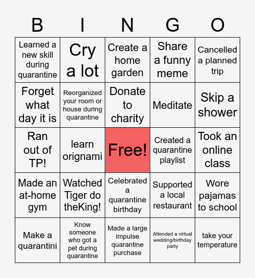RCO Bingo! Bingo Card