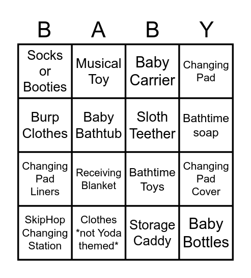 BINGO Card