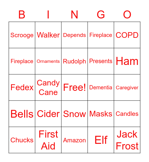 Interim Healthcare Bingo Card