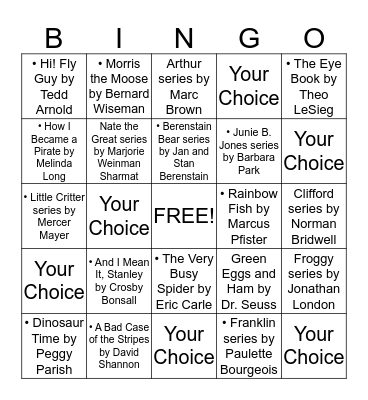 First Grade Bingo Card