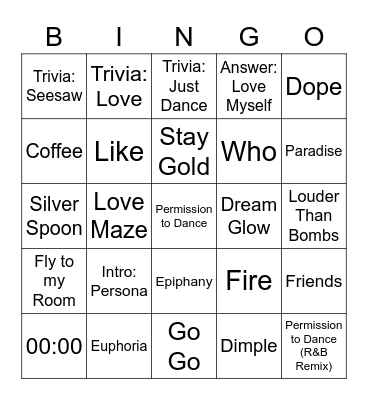 JOSH BINGO #2 Bingo Card