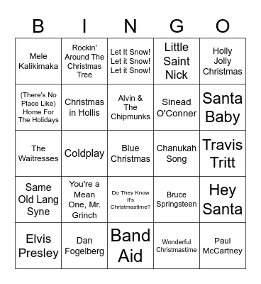 Christmas!! Bingo Card