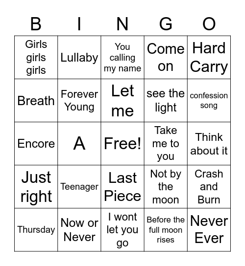 csmol_bird got7 bingo Card