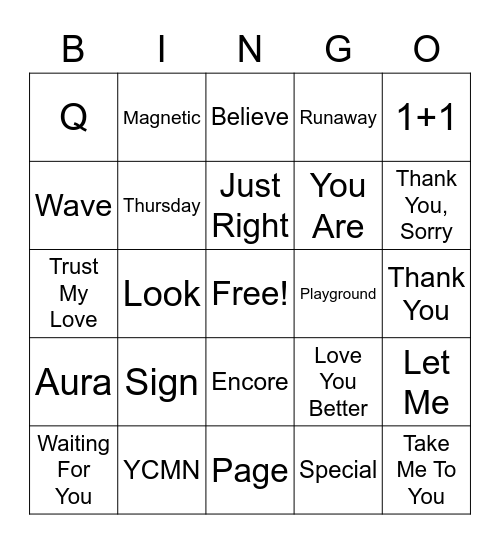 @ahgasevenorneva Bingo Card
