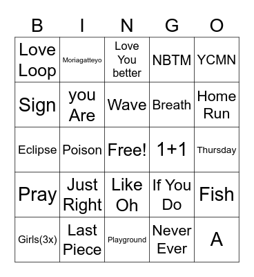 @sijaycart's Bingo Card