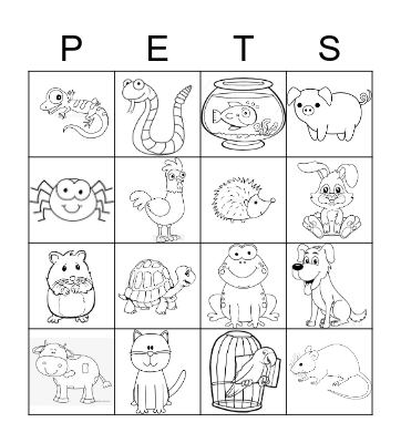 Pets Bingo! Bingo Card