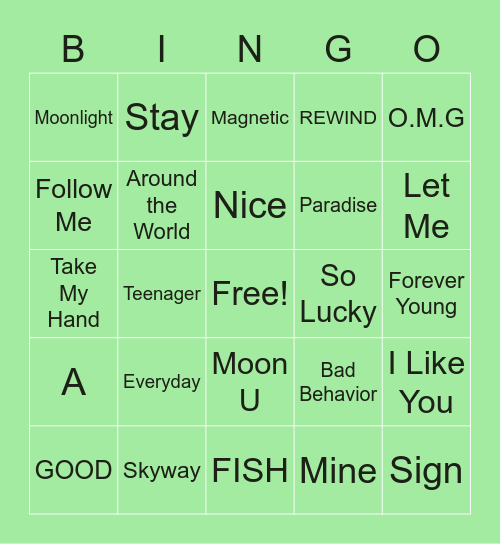 #SGANovZoomParty Bingo Card