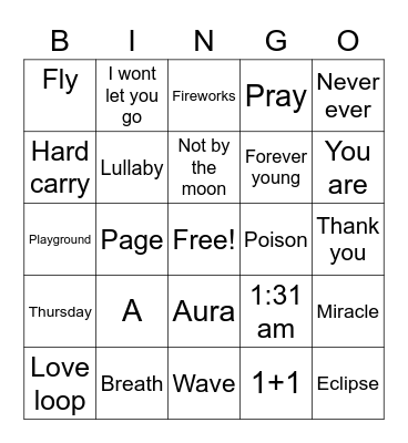 @ahga_se0713 Bingo Card