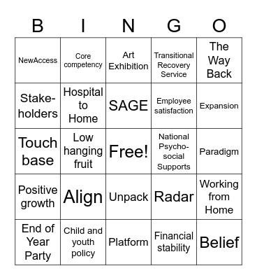 CEO Forum Bingo Card
