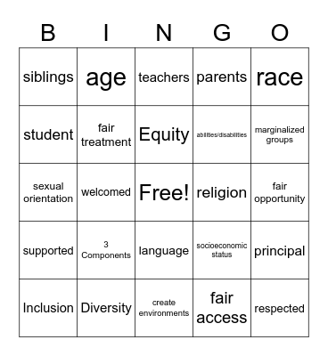 Red Green Go Bingo Card