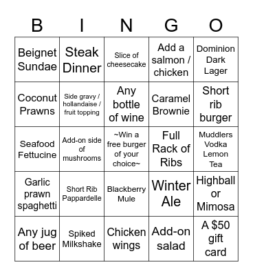 Ackroyd Winter Bingo Card