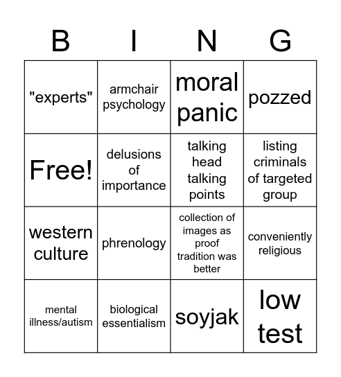 pol bing Bingo Card