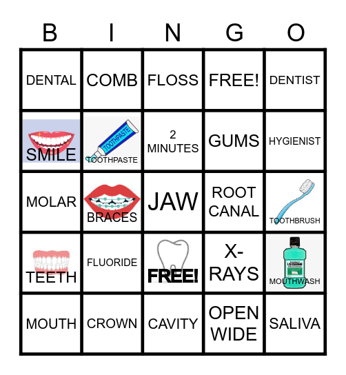 Dental Bingo Card