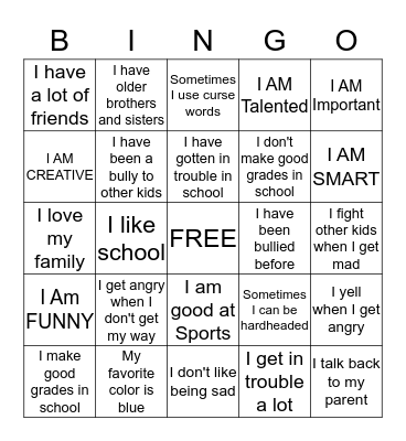 Similarity Bingo  Bingo Card