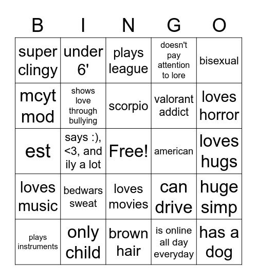 Georgiez Bingo! Bingo Card