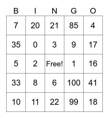 Green Road Bingo! Bingo Card