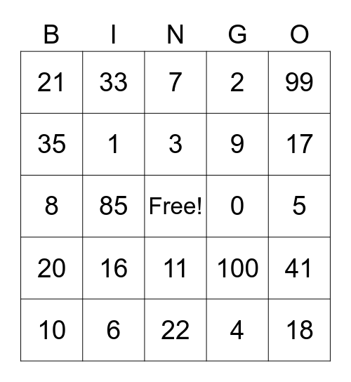 Green Road Bingo! Bingo Card