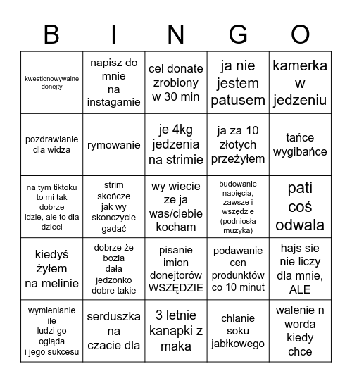 mrkryha bingo Card