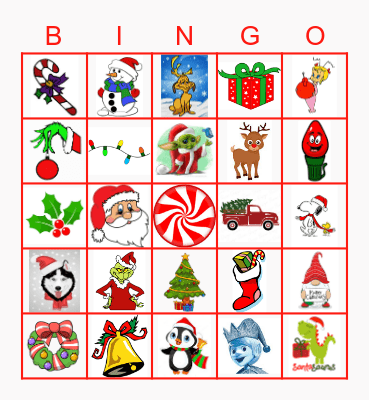 Christmas Bingo Card