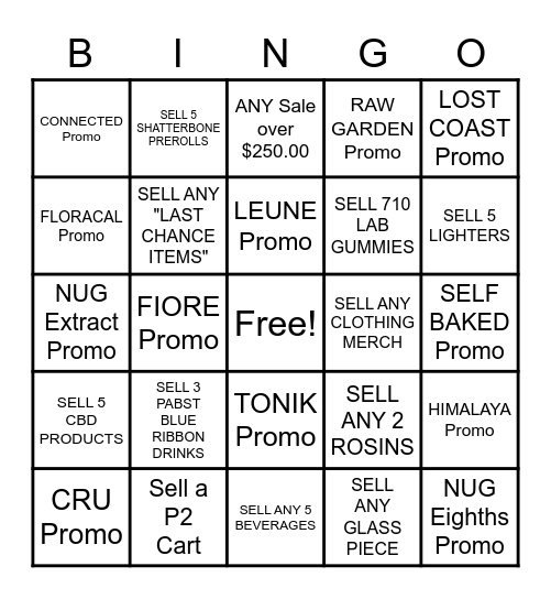 BUDTENDERS BINGO <3 Bingo Card