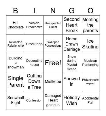 Hallmark Bingo Card