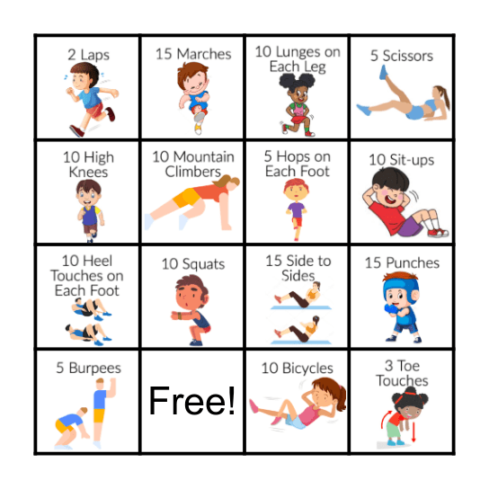 FITNESS BINGO Card