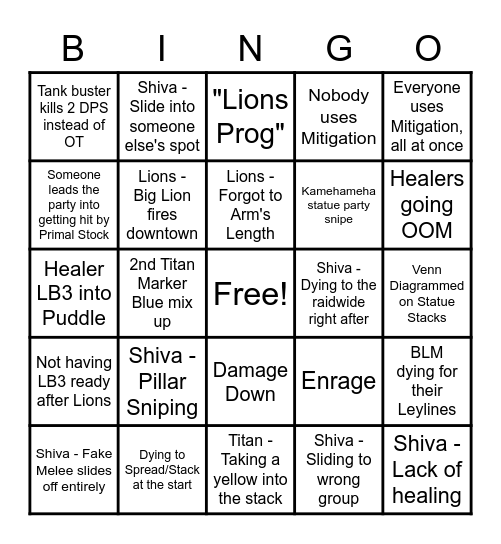 Eden's Promise- Eternity Part 1 Bingo Card