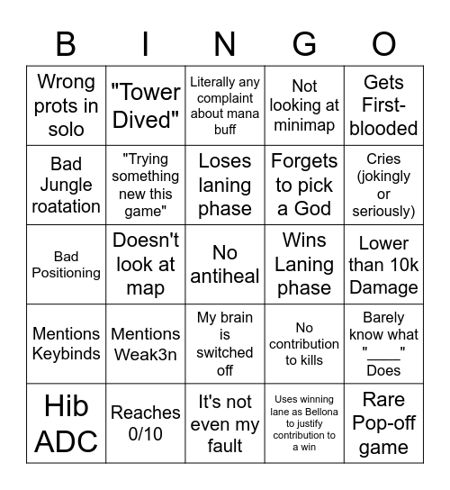 Hibingo 2 Bingo Card