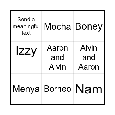 Clarice Back to 626 Bingo Card