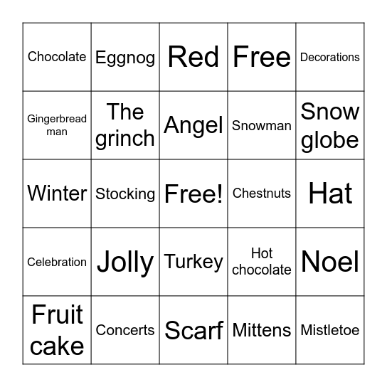Christmas BINGO Card