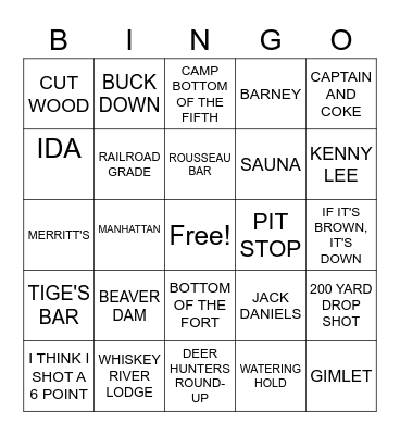 CAMP BINGO Card